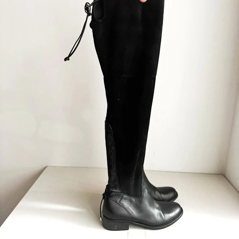 Rudsak Leather Suede Over the Knee Sock Boots 35